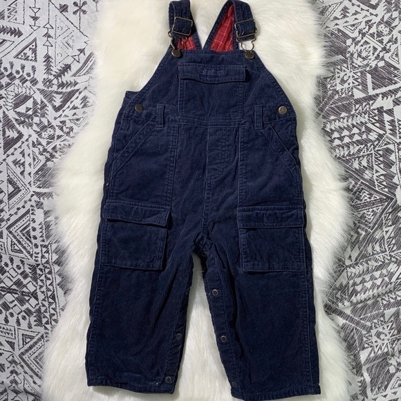 OshKosh thick Corduroy blue Overalls. 18 Months - Picture 1 of 6